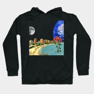 beach with a view collage Hoodie